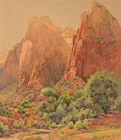 Patrikler, Zion Ulusal Parkı, 1924. by Gunnar Widforss