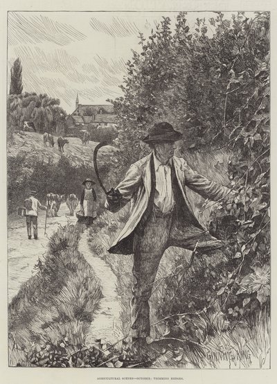 Tarımsal Sahneler, Ekim, Çitlerin Budanması by Gunning King