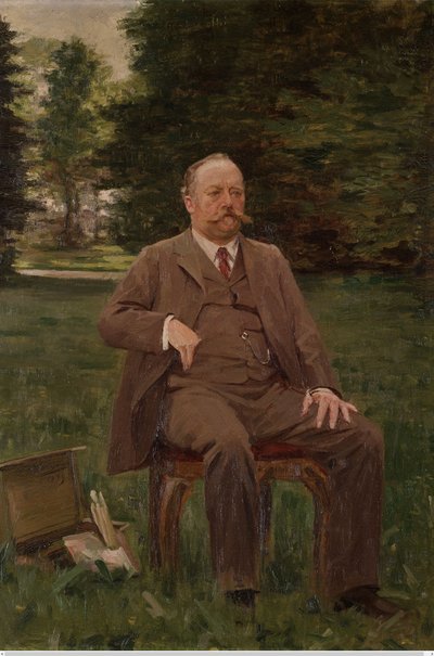 Fernand Scribe Bahçesinde by Gustaaf Vanaise