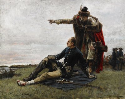 Poltava Savaşı'ndan sonra İsveç Kralı XII. Charles ve Ivan Mazepa, 1879 by Gustaf Cederström