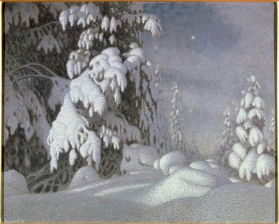 Kış Ay Işığı by Gustaf Edolf Fjaestad