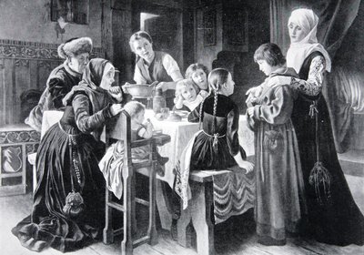 Martin Luther'in çocukluğu, 'Ulusun Tarihi'nden bir örnek by Gustav Adolph Spangenberg