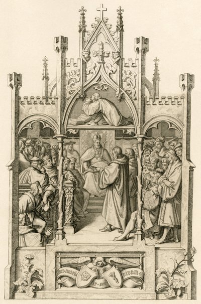 Luther dua ediyor by Gustav Ferdinand Leopold Konig