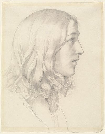 Genç Bir Adamın Başı by Gustav Heinrich Naeke