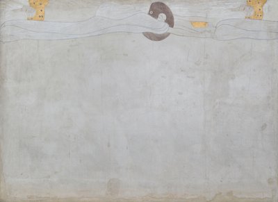 Beethoven Frizi: Mutluluk özlemi - panel 1, sol uzun duvar by Gustav Klimt