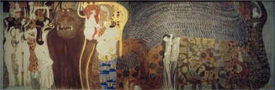 Beethoven Frizi - Düşman Kuvvetleri by Gustav Klimt