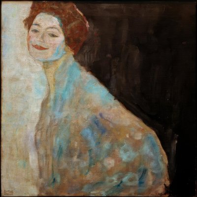 Beyaz bir bayanın portresi by Gustav Klimt