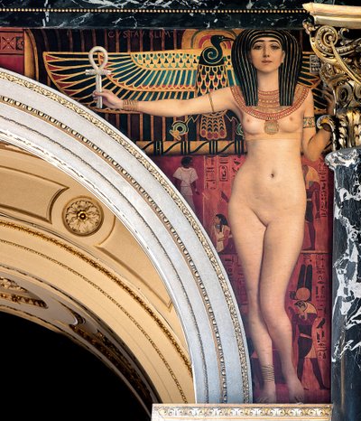 Mısır I. Büyük merdivenin üzerindeki köşebent, Sanat Tarihi Müzesi, Viyana, 1890-1891 by Gustav Klimt
