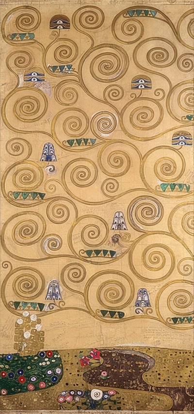Stoclet friz için tasarım. Detay. 1905/09 by Gustav Klimt