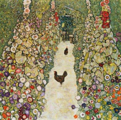 Tavuklu bahçe yolu by Gustav Klimt