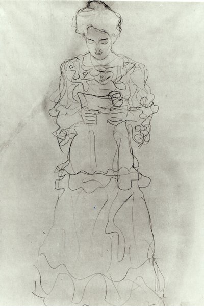 Kız Okuma I, by Gustav Klimt