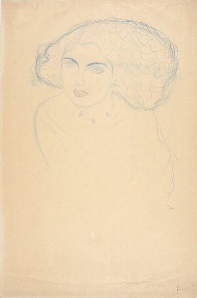 Kadın Başı, c. 1916. by Gustav Klimt