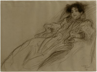 Koltuktaki genç bayan by Gustav Klimt