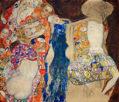 La Mariee - Gelin - Klimt, Gustav (1862-1918) - 1918 - Tuval üzerine yağlıboya - 165x191 - Oesterreichische Galerie Belvedere, Viyana by Gustav Klimt