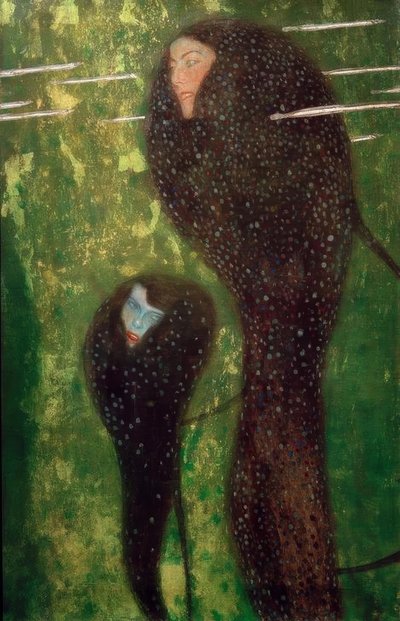 Deniz kızları (gümüş balığı) by Gustav Klimt
