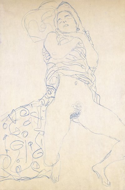 Çıplak; Halbakt, 1913 by Gustav Klimt