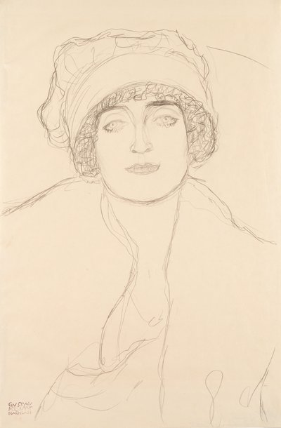 Şapkalı Portre, 1917-118 by Gustav Klimt