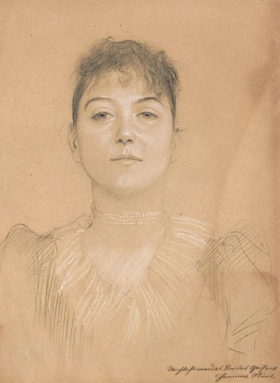 Bir Kadın Portresi, c.1890-1891 by Gustav Klimt
