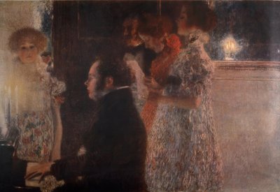 Piyano başında Schubert by Gustav Klimt