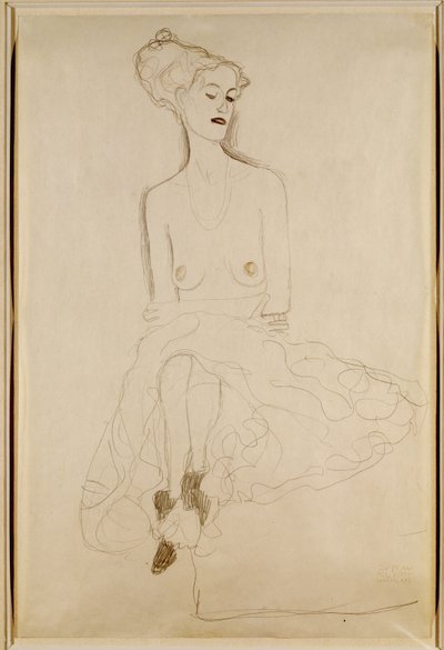 Oturan Kadın, 1908 by Gustav Klimt