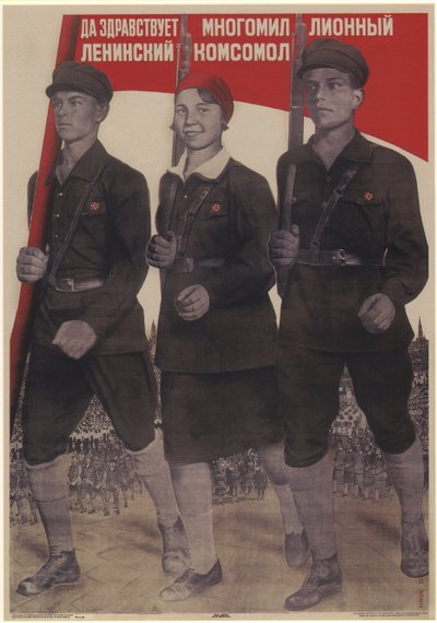 Yaşasın multi-milyon üyeli Leninist Komsomol, 1932 by Gustav Klutsis