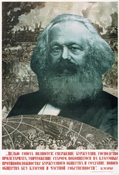 Birliğin amacı... Karl Marx, 1933 by Gustav Klutsis