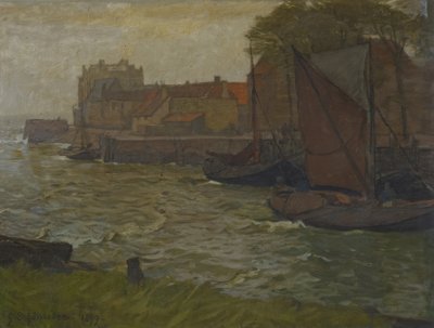 Veere limanında by Gustav Schönleber