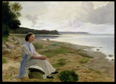 Sahilde (tuval üzerine yağlı boya) by Gustav Vermehren