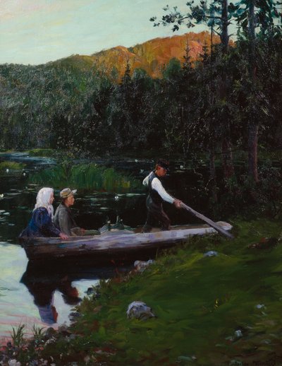 göl kenarında bir pazar akşamı by Gustav Wentzel