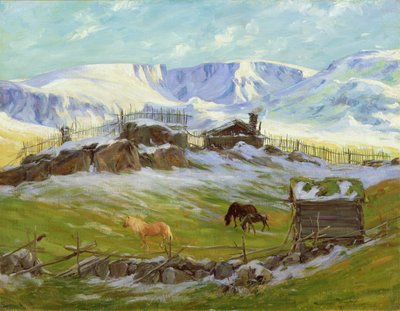 Dağın üzerinde sabah güneşi, Vaga (tuval üzerine yağlı boya) by Gustav Wentzel