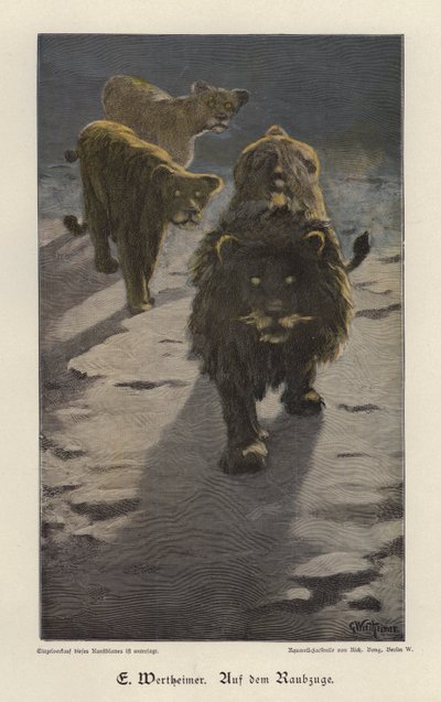 Baskın Üzerine (renkli gravür) by Gustav Wertheimer