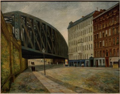 Ackerstraße Berlin Kuzey üzerinde köprü by Gustav Wunderwald