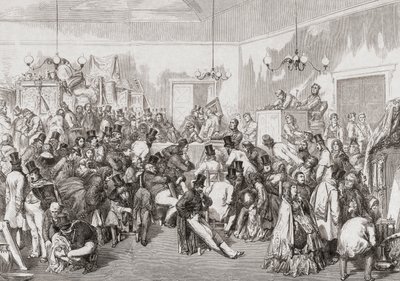 19. yüzyıl müzayede devam ediyor. by Gustave (after) Dore