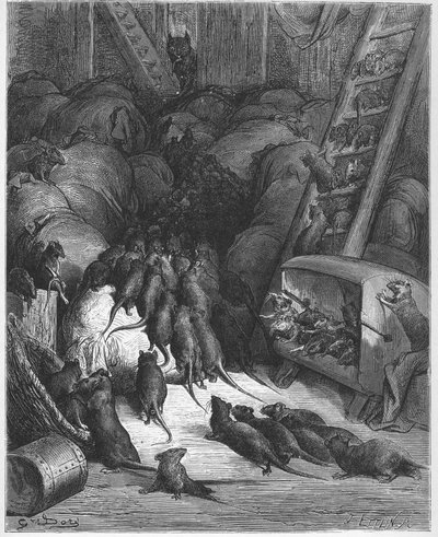 La Ligue des rats - Fareler Birliği - Jean de La Fontaine (Lafontaine) (1621-95) tarafından yazılan 