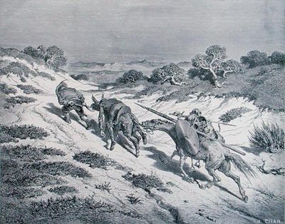 Dövülmüş Şövalye ve Yaveri, Miguel Cervantes