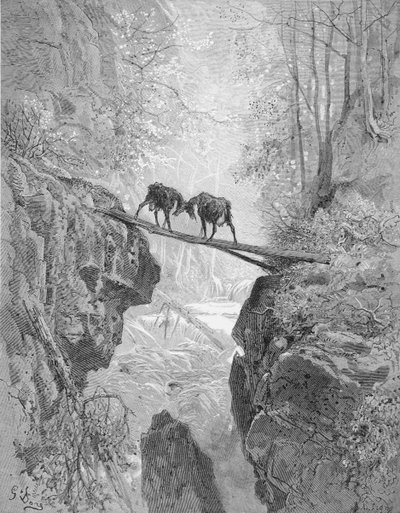 A. Ligny tarafından kazınmış La Fontaine Masalları