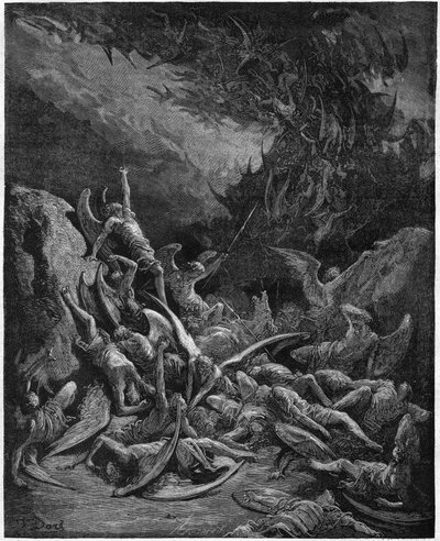 Kayıp cennet: düşmüş melekler. Gustave Dore