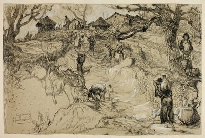 Aquemoun, Cezayir by Gustave Achille Guillaumet