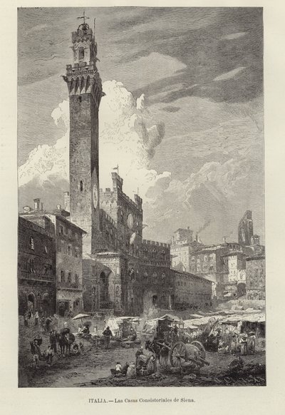 Siena belediye binası by Gustave Bauernfeind