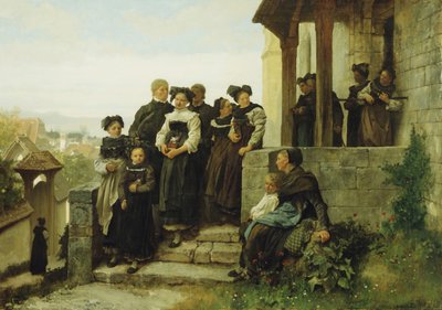 Protestan Kilisesi Ayininin Ardından, 1872 by Gustave Brion