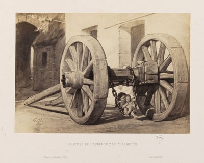 Gustave Brion - Thénardier Hanının kapısı by Gustave Brion