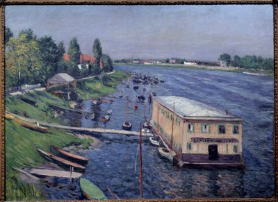 Argenteuil'de tekne garajı. Gustave Caillebotte'un (1848-1894) tablosu by Gustave Caillebotte