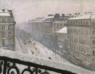 Karda Boulevard Haussmann, 1879 veya 1881 by Gustave Caillebotte