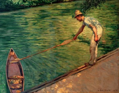Boater perisini geri getiriyor by Gustave Caillebotte