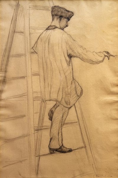 Etude pour les peintres en bâtiment by Gustave Caillebotte