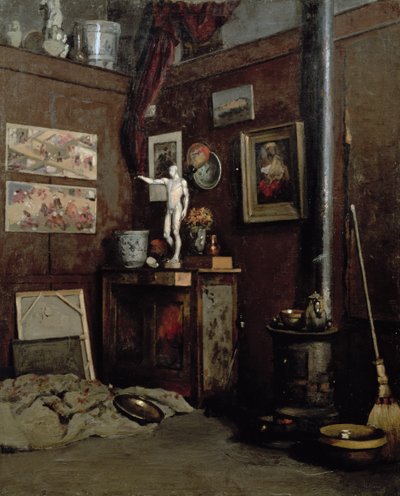 Bir Stüdyonun İç Mekanı, c.1872-74 (tuval üzerine yağlı boya) by Gustave Caillebotte