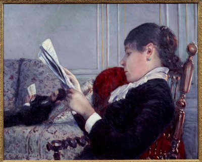 İç mekan, okuyucu Boyama Gustave Caillebotte (1848-1894) 1880 Sun. 0,75x0,6 m Özel koleksiyon by Gustave Caillebotte