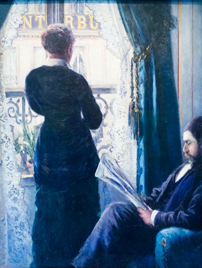 İçişleri, penceredeki kadın, c. 1880 (tuval üzerine yağlı boya) by Gustave Caillebotte