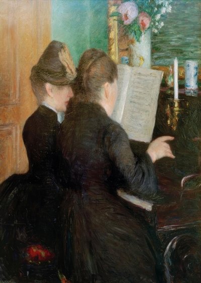 piyano dersi by Gustave Caillebotte