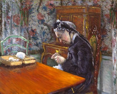 Matmazel Boissiere Örme, 1877 by Gustave Caillebotte
